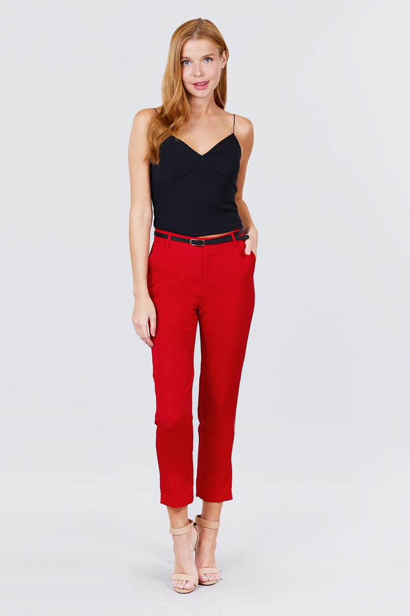 Classic Woven Pants W/belt